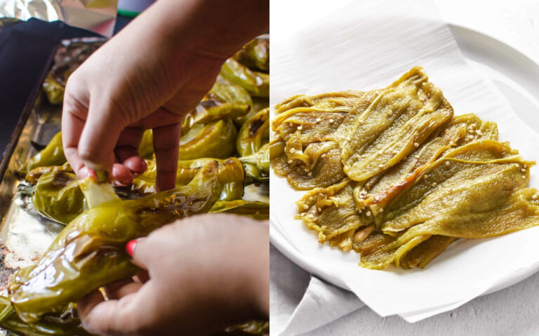 How to Peel Roasted Hatch Chiles